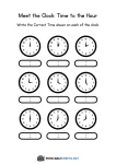 thumbnail of Meet the Clock Time to the Hour